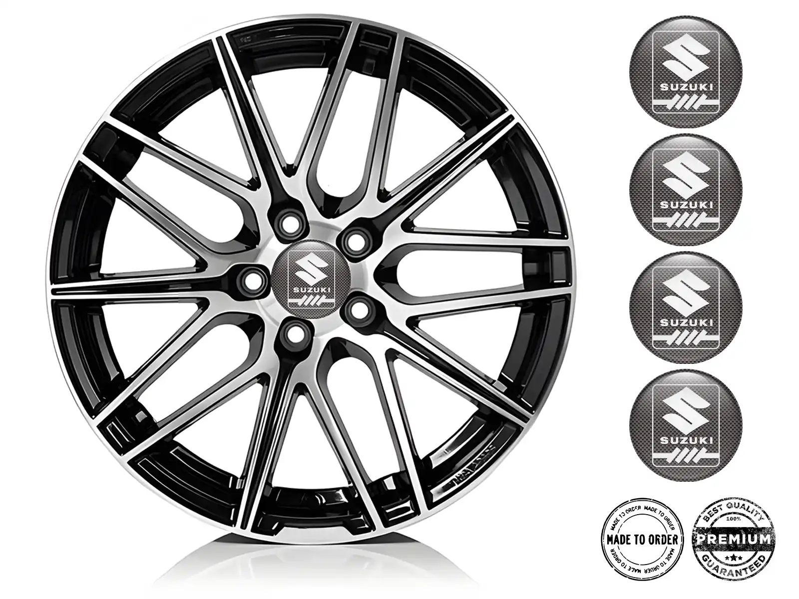 Suzuki Pegatinas Bombadas Logo Insignias de Rueda en Resina